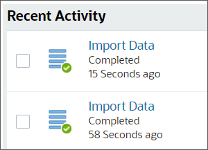 Successful Import Data job